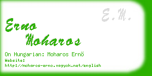 erno moharos business card